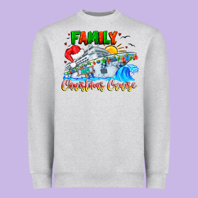 Family 2024 Christmas Cruise Heavyweight Sweatshirt Designed By Cowhidedigitalart