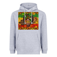 Heather Grey juneteenth black women  tumbler Heavyweight Hoodie - BarkalooDesign