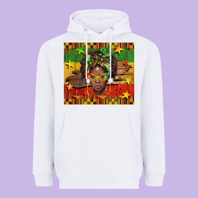 Juneteenth Black Women  Tumbler Heavyweight Hoodie Designed By Barkaloodesign