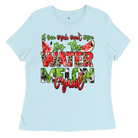 Baby Blue If you drink don't drive do the watermelon crawl Ladies Tee - NancyCooperArtShop