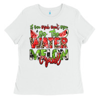 White If you drink don't drive do the watermelon crawl Ladies Tee - NancyCooperArtShop