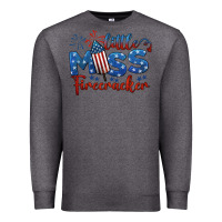 Charcoal Heather little miss firecracker 4th of july Premium Sweatshirt - BarkalooDesign