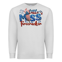 Dove Grey little miss firecracker 4th of july Premium Sweatshirt - BarkalooDesign