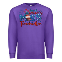 Purple little miss firecracker 4th of july Premium Sweatshirt - BarkalooDesign