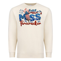 Sandshell little miss firecracker 4th of july Premium Sweatshirt - BarkalooDesign
