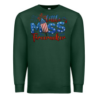 Sports Green little miss firecracker 4th of july Premium Sweatshirt - BarkalooDesign