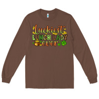 Chestnut St. Patrick's Luckiest lunch lady ever Long Sleeve Tee - OliviaCreatesArt