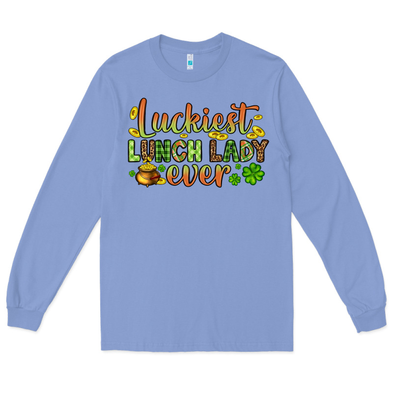 St. Patrick's Luckiest Lunch Lady Ever Long Sleeve Tee by OliviaCreatesArt | Teevron