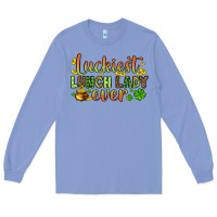 Colony Blue St. Patrick's Luckiest lunch lady ever Long Sleeve Tee - OliviaCreatesArt
