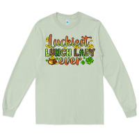 Matcha St. Patrick's Luckiest lunch lady ever Long Sleeve Tee - OliviaCreatesArt