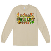 Mushroom St. Patrick's Luckiest lunch lady ever Long Sleeve Tee - OliviaCreatesArt