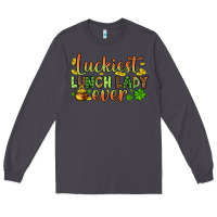 Smoke St. Patrick's Luckiest lunch lady ever Long Sleeve Tee - OliviaCreatesArt