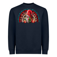 Navy festive gnome with gifts Heavyweight Sweatshirt - CowhideDigitalArt