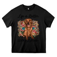 Black life is better with a labrador Heavy Core Tee - JahusDesignShop