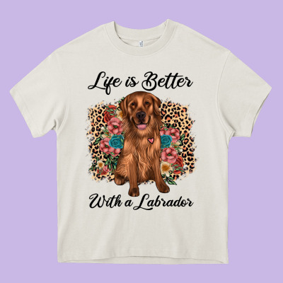 Life Is Better With A Labrador Heavy Core Tee Designed By Jahusdesignshop