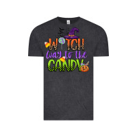 Vintage Black witch way to the candy Vintage Tee - CowGirlArtShop