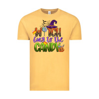 Vintage Mustard witch way to the candy Vintage Tee - CowGirlArtShop