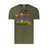 Vintage Olive witch way to the candy Vintage Tee - CowGirlArtShop