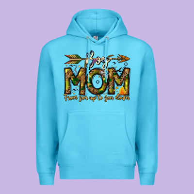 Boy Mom From Son Up To Son Down Premium Hoodie Designed By Cowhidedigitalart