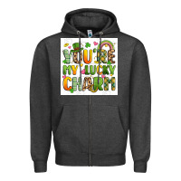 Charcoal Heather you're my lucky charm artiststas filigran Zipper Hoodie - Artiststas