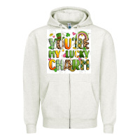 Oatmeal Heather you're my lucky charm artiststas filigran Zipper Hoodie - Artiststas