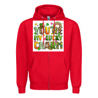 Red you're my lucky charm artiststas filigran Zipper Hoodie - Artiststas