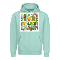 Seafoam you're my lucky charm artiststas filigran Zipper Hoodie - Artiststas