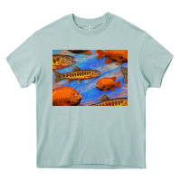 Arona California Golden Trout Garibaldi Fish Background Heavy Core Tee - Bettercallsaul