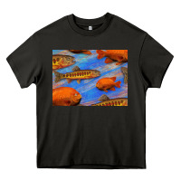 Asphalt California Golden Trout Garibaldi Fish Background Heavy Core Tee - Bettercallsaul