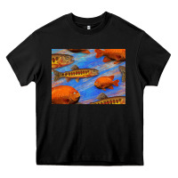 Black California Golden Trout Garibaldi Fish Background Heavy Core Tee - Bettercallsaul