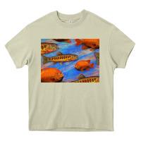 Mossy California Golden Trout Garibaldi Fish Background Heavy Core Tee - Bettercallsaul