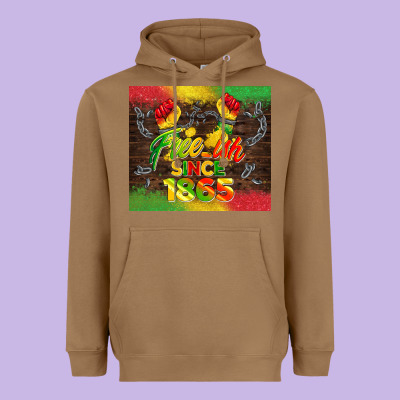 Free Ish Since 1865 Heavyweight Hoodie Designed By Barkaloodesign
