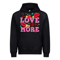 Black i love you more with lips and strawberry Urban Hoodie - AdoDesignShop