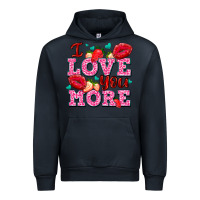 Navy i love you more with lips and strawberry Urban Hoodie - AdoDesignShop