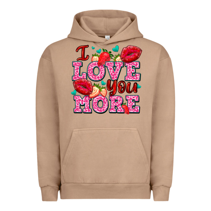 I Love You More With Lips And Strawberry Urban Hoodie by AdoDesignShop | Teevron