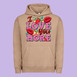 I Love You More With Lips And Strawberry Urban Hoodie Designed By Adodesignshop