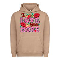 Pigment Burro i love you more with lips and strawberry Urban Hoodie - AdoDesignShop