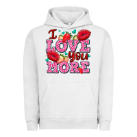 Pigment Lunar Rock i love you more with lips and strawberry Urban Hoodie - AdoDesignShop