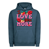 Pigment Midnight Navy i love you more with lips and strawberry Urban Hoodie - AdoDesignShop