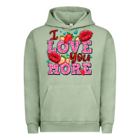 Pigment Oil Green i love you more with lips and strawberry Urban Hoodie - AdoDesignShop