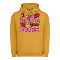Pigment Peanut Butter i love you more with lips and strawberry Urban Hoodie - AdoDesignShop