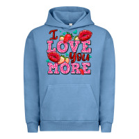 Pigment Pebble Blue i love you more with lips and strawberry Urban Hoodie - AdoDesignShop