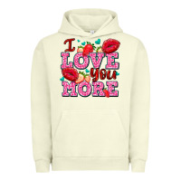 Pigment Pistachio i love you more with lips and strawberry Urban Hoodie - AdoDesignShop