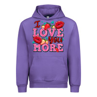 Tulip i love you more with lips and strawberry Urban Hoodie - AdoDesignShop