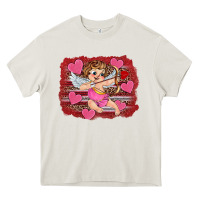 Cream valentine's day cupid heart Heavy Core Tee - RanaPortraitStore