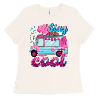 Bone Stay cool with ice cream van summer Ladies Tee - NancyCooperArtShop