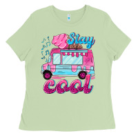 Matcha Stay cool with ice cream van summer Ladies Tee - NancyCooperArtShop