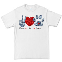 White Peace Love Paws Premium Tee - Bettercallsaul