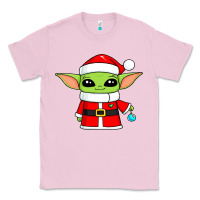 Bubblegum Pink baby yoda christmas santa claus Classic Tee - trangStudio