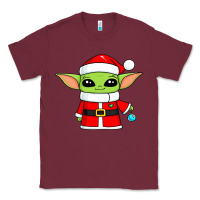 Burgundy baby yoda christmas santa claus Classic Tee - trangStudio